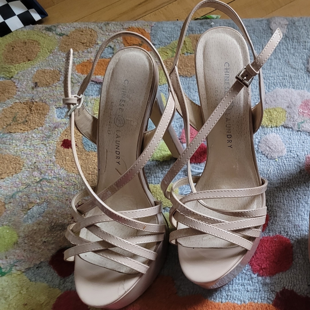 Size 10 tippy tops Chinese Laundry pageant heels